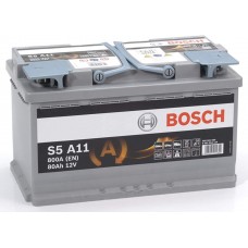 Bosch S5 A11 AGM Car Battery 12V 80Ah Type 115 S5A11